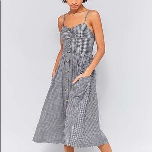 BDG Urban Gingham B&W Cotton Dress